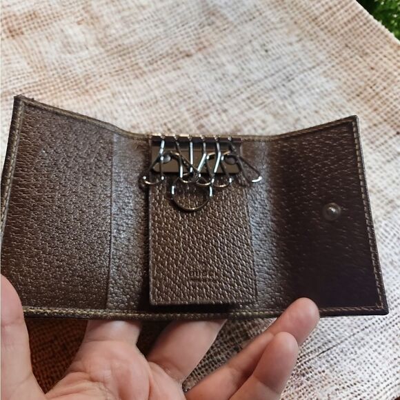 Gucci New Vintage Rare Brown Key and Card Holder with Box - Picture 6 of 10
